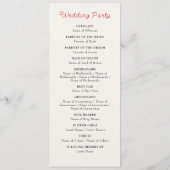 ボタニカルダフォジルデイジー牡丹結婚の花 プログラム (裏面)