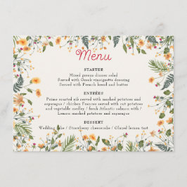 ボタニカルダフォジルデイジー牡丹結婚の花 メニュー