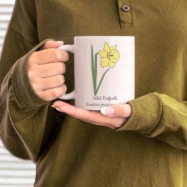 ボタニカルダフォディルパステルフラワー コーヒーマグカップ
