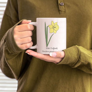 ボタニカルダフォディルパステルフラワー コーヒーマグカップ