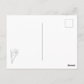 ボタニカルダフォディルパステルフラワー ポストカード (裏面)