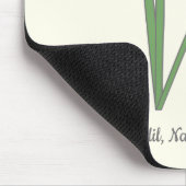 ボタニカルダフォディルパステルフラワー マウスパッド (コーナー)