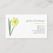 ボタニカルダフォディルパステルフラワー 名刺 (正面)