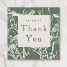 ボタニカルダークセージクリームモダンフローラありがとう フェイバータグ