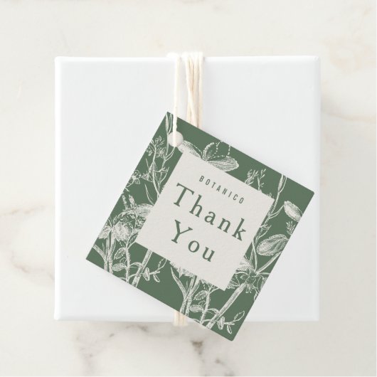 ボタニカルダークセージクリームモダンフローラありがとう フェイバータグ (インサイチュ)