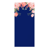 ボタニカルダークブルーとコーラルフラワー – メニュー (裏面)