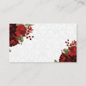 ボタニカルダークレッドフローラデザイン結婚- s Website エンクロージャーカード (裏面)