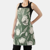 ボタニカルチューリップオンセージグリーン エプロン (インサイチュ)