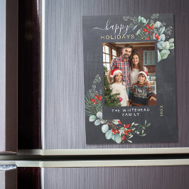 ボタニカルチョーク素朴ボードホリデーマグネットカード