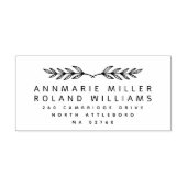 ボタニカルツーラストネームモダン差出人住所 ラバースタンプ (インプリント)