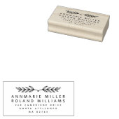 ボタニカルツーラストネームモダン差出人住所 ラバースタンプ (押印)