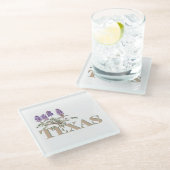 ボタニカルテキサス州ブルーボンネット2 ガラスコースター (アングル)