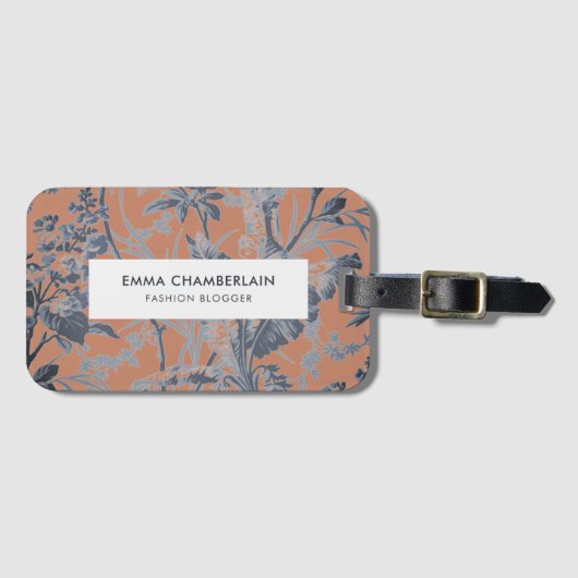 ボタニカルテラコッタチノイスリーカスタム ラゲッジタグ (正面横)