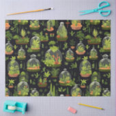 ボタニカルテラリウムズオンブラックティッシュペーパー 薄葉紙 (クラフト)