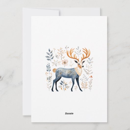 ボタニカルディアブルークリスマス シーズンカード (裏面)