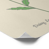 ボタニカルデイジーパステルフラワー ポスター (角)