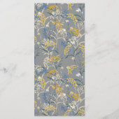 ボタニカルデイジーフローライエロー&ネイビーブルーディナー メニュー (裏面)