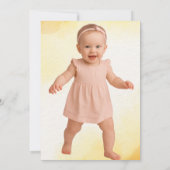 ボタニカルデイジー牡丹フラワーガーデン誕生日 招待状 (裏面)