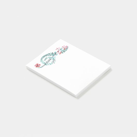 ボタニカルトレブルクレフ、 音符記号ミュージシャンギフト音楽愛好家 ポストイット (アングル)