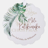 ボタニカルトロピカルメレカリキマカ |カスタム オーナメントカード (裏面)