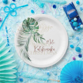 ボタニカルトロピカルメレカリキマカ |カスタム ペーパープレート (パーティー)