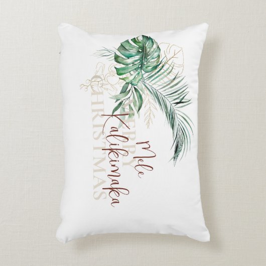 ボタニカルトロピカルメレカリキマカ |クリスマス アクセントクッション (正面(垂直))