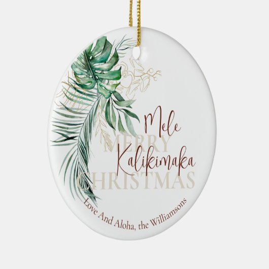 ボタニカルトロピカルメレカリキマカ |家族の写真 セラミックオーナメント (右)