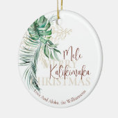 ボタニカルトロピカルメレカリキマカ |家族の写真 セラミックオーナメント (左)