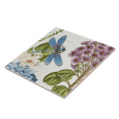 ボタニカルトンボ葉イ野花ヴィンテージ2 タイル (側面)