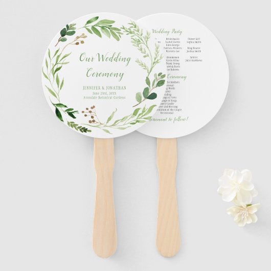 ボタニカルドリームラウンドファン ハンドファン (正面&裏面)