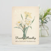 ボタニカルナルキス85番目の誕生日招待状 招待状 (スタンド正面)