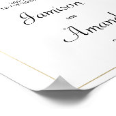 ボタニカルネイビーブルーミントフローラへようこそ ポスター (角)