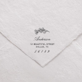 ボタニカルネーム差出人住所ユーカリプスグリーンリー セルフインキングスタンプ