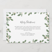 ボタニカルノエル | 3枚の写真ミニマリストのクリスマス シーズンカード (裏面)