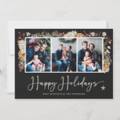 ボタニカルハッピーホリデーフォト カード (正面)