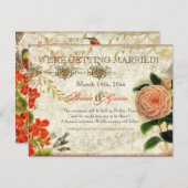 ボタニカルハミングバーズカメリアサザデー セーブザデート (正面/裏面)