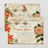 ボタニカルハミングバードカメリア セーブ・ザ・デート (正面/裏面)