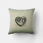 ボタニカルハートピロー – ボホー自然リトリートデコール クッション (裏面)