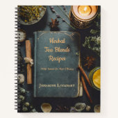 ボタニカルハーブウィッチティーレシピスパイラルノート ノートブック (正面)