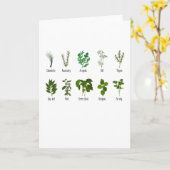 ボタニカルハーブスハーバリストギフトガーデン誕生日 カード (黄色い花)