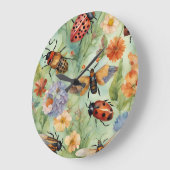 ボタニカルバグ交響曲 ラージ壁時計 (傾斜)