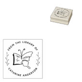 ボタニカルバタフライスタイリッシュブックカスタム本棚 ラバースタンプ (押印)