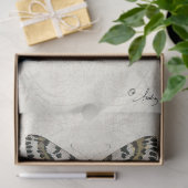 ボタニカルバタフライヴィンテージほこりっぽい青の切り離し 薄葉紙 (ギフト)