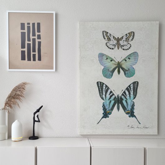 ボタニカルバタフライヴィンテージほこりっぽい青の切り離し 薄葉紙