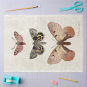 ボタニカルバタフライヴィンテージピーチ赤面デクページ 薄葉紙 (クラフト)