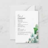 ボタニカルバチェロレッテウィークエンドパーティー予算招待状 ノートカード (裏面)