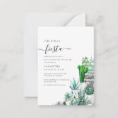 ボタニカルバチェロレッテウィークエンドパーティー予算招待状 ノートカード (正面)