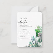 ボタニカルバチェロレッテウィークエンドパーティー招待状 ノートカード (正面)