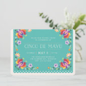 ボタニカルバナーフェスタ招待状-ターコイズ 招待状 (スタンド正面)