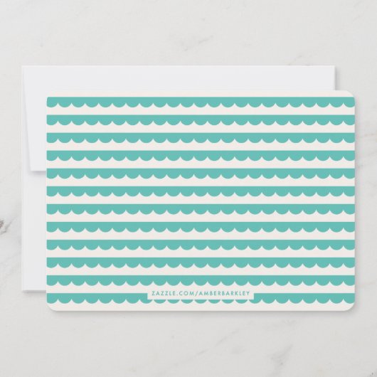 ボタニカルバナーフェスタ招待状-ターコイズ 招待状 (裏面)